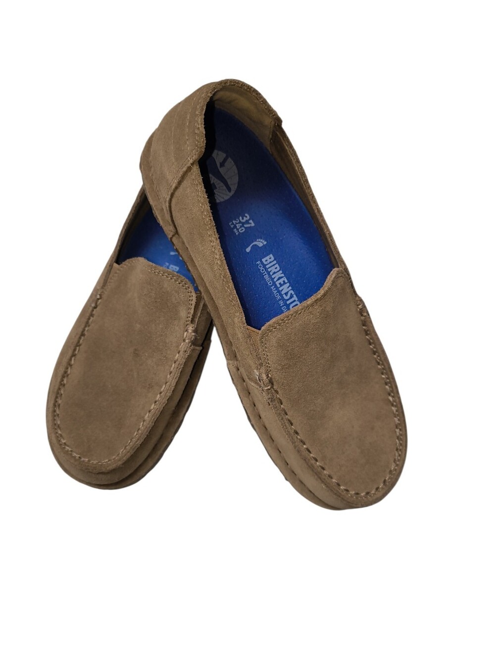 Birkenstock Women's Utti Taupe Slip-On Suede Loafers  Size 37 (US 6-6.5)